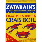 Zatarain's 6 pack - 3 oz. Zatarain's Shrimp & Crab Boil Zatarain's 6 pack - 3 oz. Zatarain's Shrimp & Crab Boil