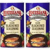 Louisiana Fish Fry Cajun Blackened Seasoning 2.5 oz Pack of 2 Louisiana Fish Fry Cajun Blackened Seasoning 2.5 oz Pack of 2