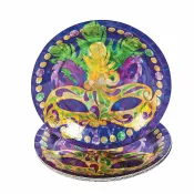 Prismatic Mardi Gras Dessert King Cake Plates Prismatic Mardi Gras Dessert King Cake Plates