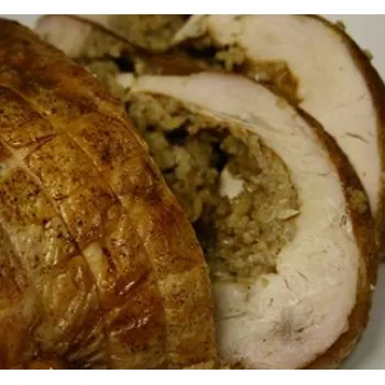 Turducken Roll with Cornbread Dressing