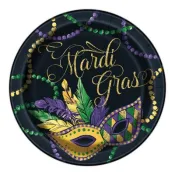 Mardi Gras Paper Dessert King Cake Plates Mardi Gras Paper Dessert King Cake Plates