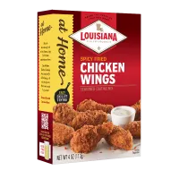 Louisiana Fish Fry At Home Spicy Chicken Wings Seasoned Coating Mix