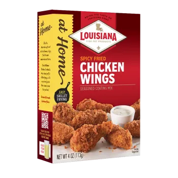 Louisiana Fish Fry At Home Spicy Chicken Wings Seasoned Coating Mix