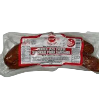 Best Stop Pepper Jack Smoked Pork Sausage 14 oz