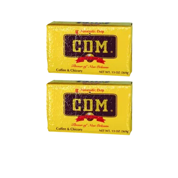 CDM Dark Roast Coffee & Chicory (Auto Drip) 13 oz Brick Pack of 2