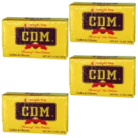 CDM Dark Roast Coffee & Chicory (Auto Drip) 13 oz Brick Pack of 4