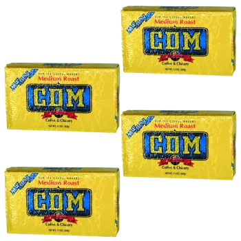 CDM Coffee and Chicory Medium Roast 13 Oz Brick Pack of 4