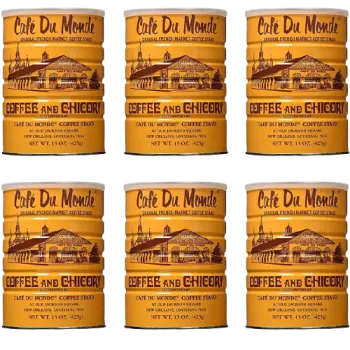 Cafe Du Monde Coffee with Chicory, 15 oz, (Pack of 6)