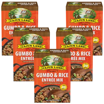 Cajun Land Gumbo & Rice Mix 7 oz Pack of 5
