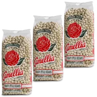 Camellia Navy Pea Beans 1 Pound - 3 Pack