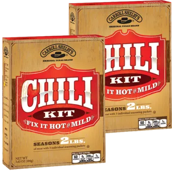 Carroll Shelby's Original Texas Chili 3.65 oz Pack of 2