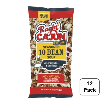 Case of Ragin Cajun Fixin's Ten Bean Soup 16 oz