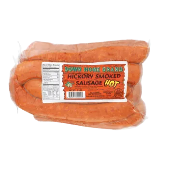 Down Home Hickory Hot Smoked Pork Sausage 5 LB