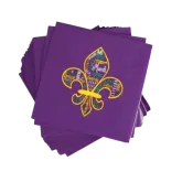 Mardi Gras Fleur de Lis Cocktail Napkins Mardi Gras Fleur de Lis Cocktail Napkins