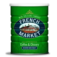 French Market Coffee Decaf Medium-Dark Roast & Chicory 12 oz
