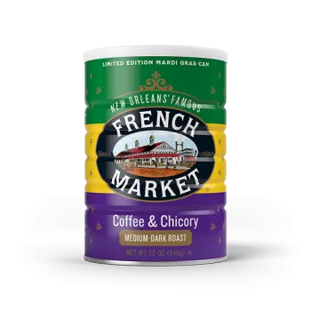 French Market Coffee & Chicory Mardi Gras Can