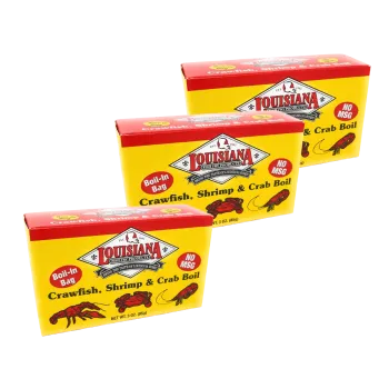 Louisiana Fish Fry Boil-n-a-Bag 3 oz. Crawfish, Shrimp & Crab Boil Pack of 3