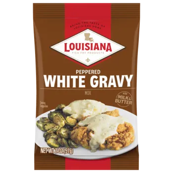 Louisiana Fish Fry Peppered White Gravy Mix 2 oz