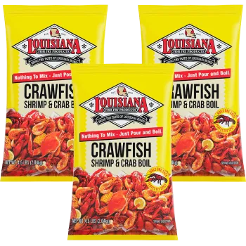 Louisiana Fish Fry Crawfish Crab and Shrimp Boil 4 lb - 3 Pack