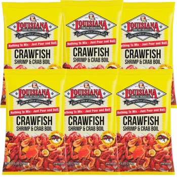 Louisiana Fish Fry Crawfish Crab and Shrimp Boil 4 lb - 6 Pack