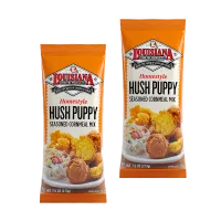 Louisiana Fish Fry Hush Puppy Seasoned Cornmeal Mix 7.5 oz - Pack of 2
