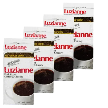 Luzianne Dark Roast C & C White Label 13 oz Pack of 4