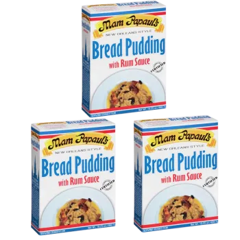 Mam Papauls Bread Pudding with Rum Sauce Pack of 3