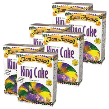 Mam Papauls Mardi Gras King Cake Mix Pack of 6
