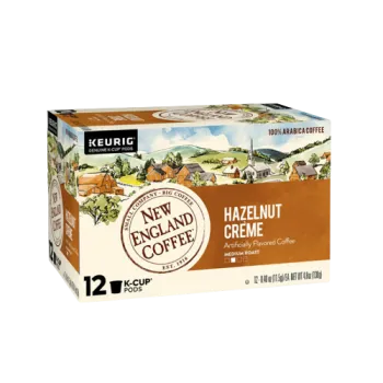 New England Coffee Hazelnut Creme Single Serve 12 Count Box
