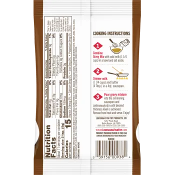Louisiana Fish Fry Peppered White Gravy Mix 2 oz