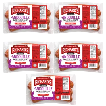 Richard's Andouille Sausage 1 lb Pack of 5