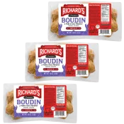 Richard's Hot Pork Boudin 16 oz Pack of 3