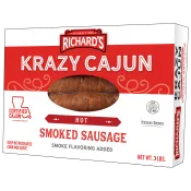 Krazy Cajun Hot Smoked Sausage 3 lb