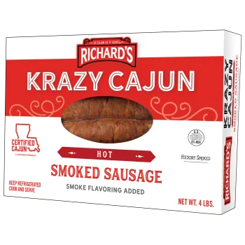 Richard's Hot Smoked Sausage 4 lb