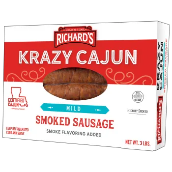 Krazy Cajun Mild Smoked Sausage 3 lb