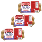 Richard's Pork Boudin Regular 16 oz Pack of 3