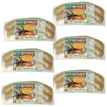Richard's Premium Pork Boudin 12 Oz Pack of 6