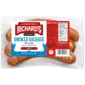 Richard's Smoked Hot Pork Sausage 1 lb