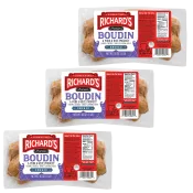 Richard's Smoked Pork Boudin 16 oz Pack of 3